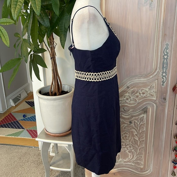 Lilly Pulitzer Trisha Navy and Gold Shift Dress - Picture 5 of 14